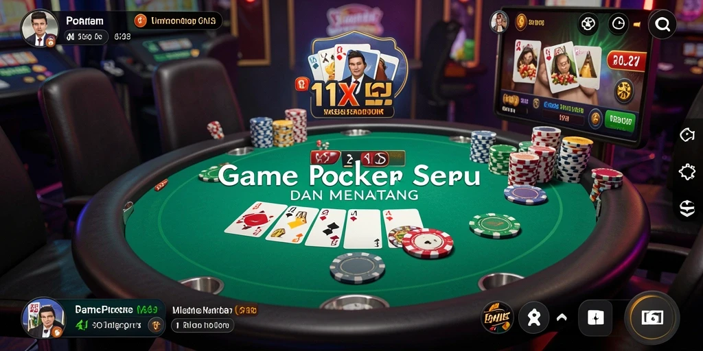 Gameplay seru Poker di 116X dengan antarmuka yang interaktif.