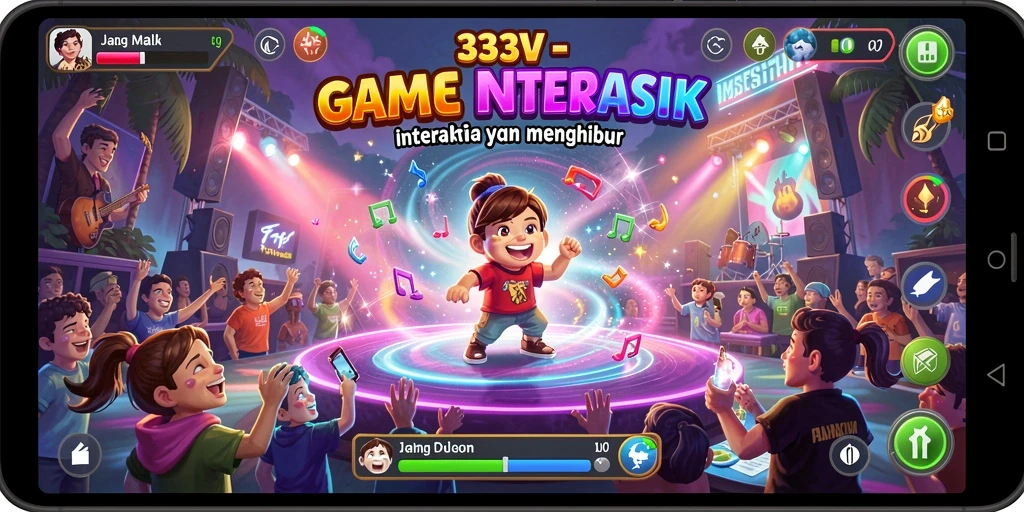 Tangkapan layar menarik yang menunjukkan gameplay musik di 333V.