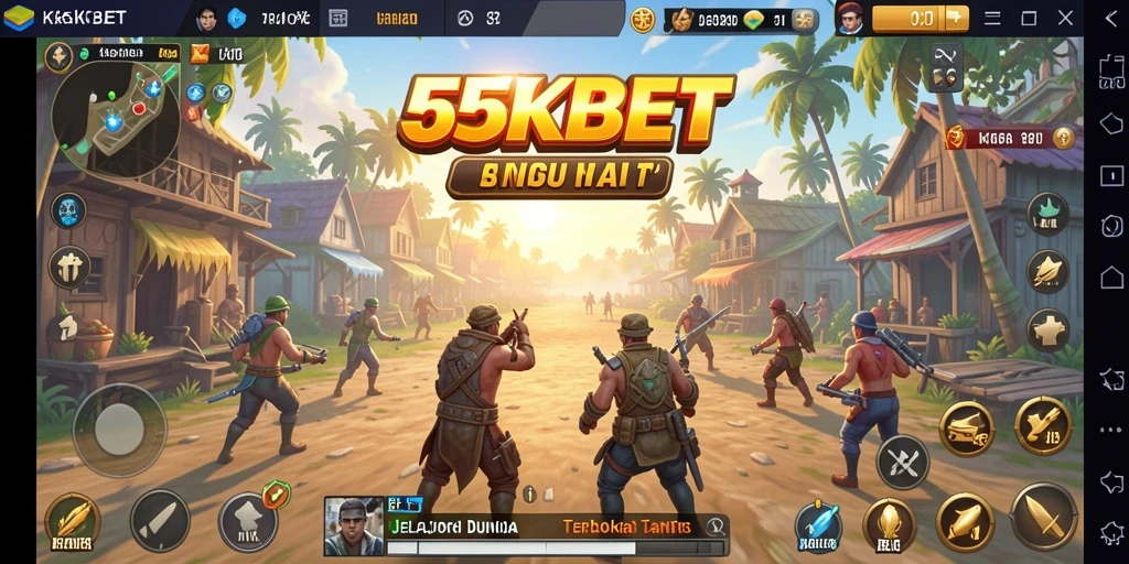 Tangkapan layar utama dari gameplay Open World 55KBET yang menakjubkan.