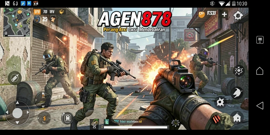 Tampilan gameplay seru di AGEN878 dengan aksi perang intens.
