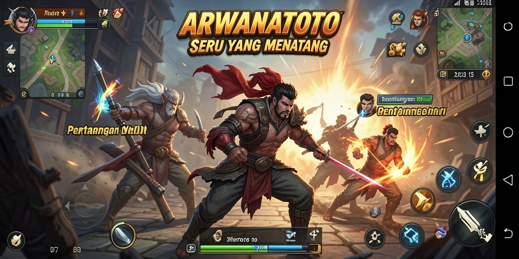 Menampilkan pertarungan seru di ARWANATOTO dengan aksi yang mendebarkan.