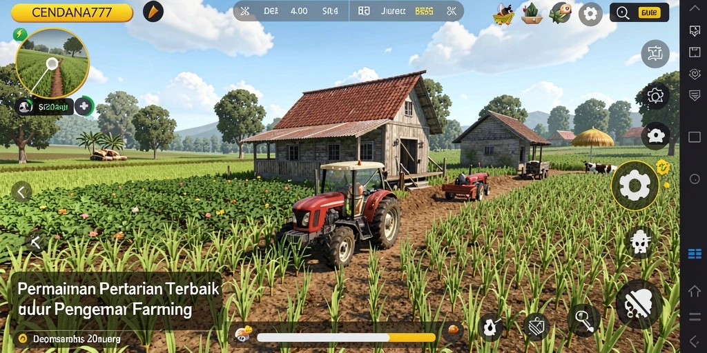 Tampilan gameplay CENDANA777 yang menarik dan interaktif dalam bertani.