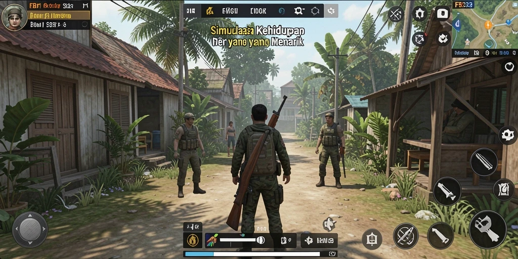 Gameplay FB333 yang menarik dan mendetail dalam simulasi kehidupan.