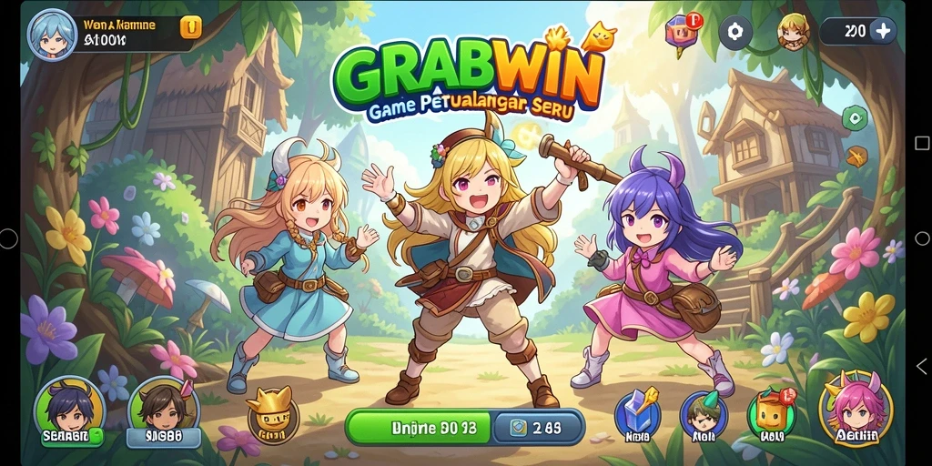 Tampilan luar biasa dari gameplay GRABWIN yang mendebarkan.
