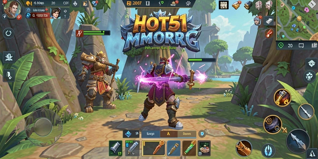 Gameplay seru HOT51 dalam dunia MMORPG yang mempesona.