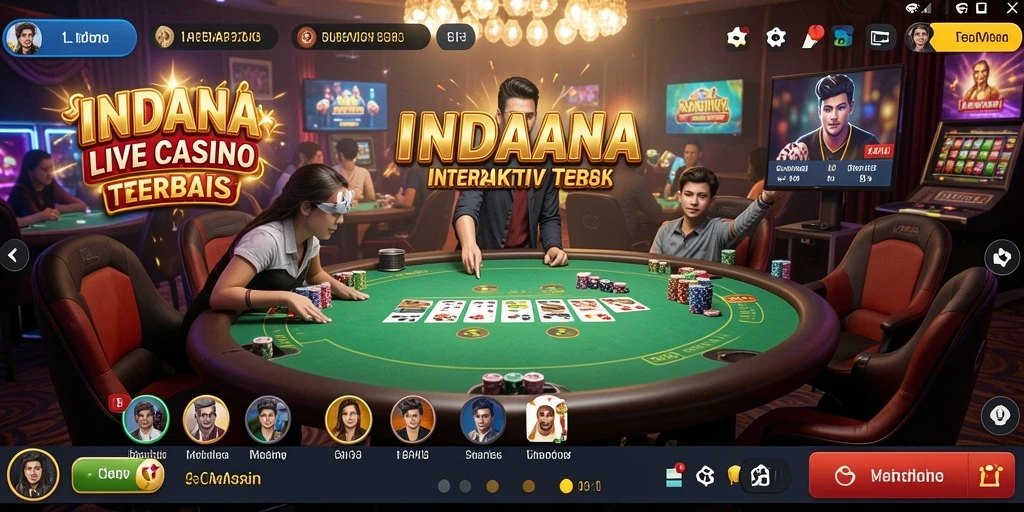 Tampilan gameplay Live Casino yang mendebarkan di aplikasi INDAAA.