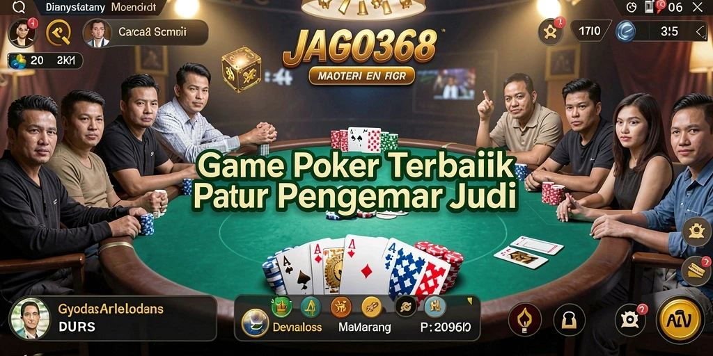 Tampilan gameplay Poker yang seru di JAGO368.