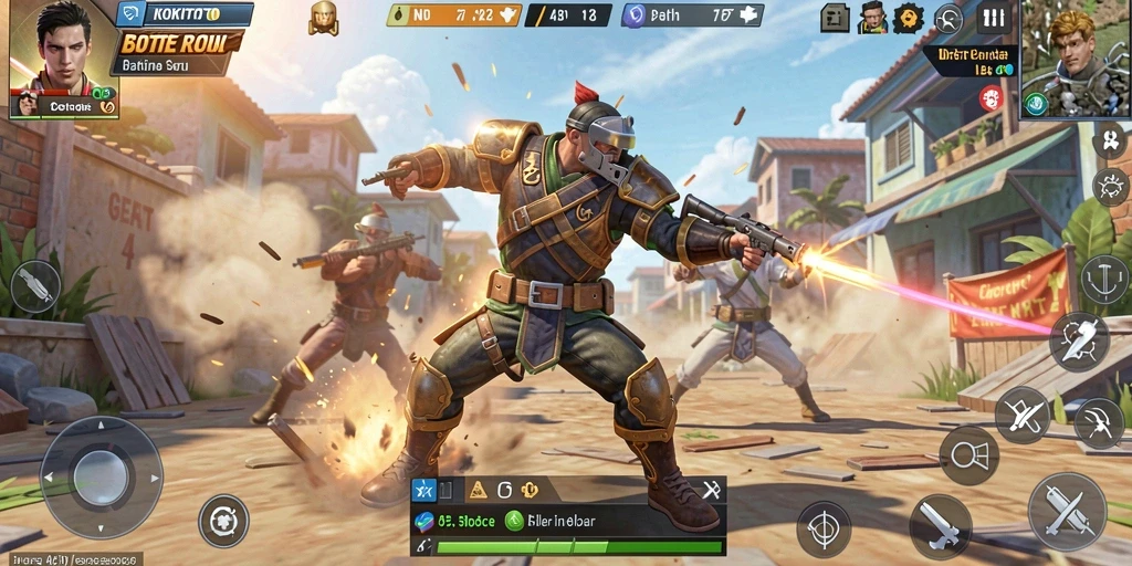 Tampilan gameplay KOKITOTO yang mendebarkan di arena Battle Royale.