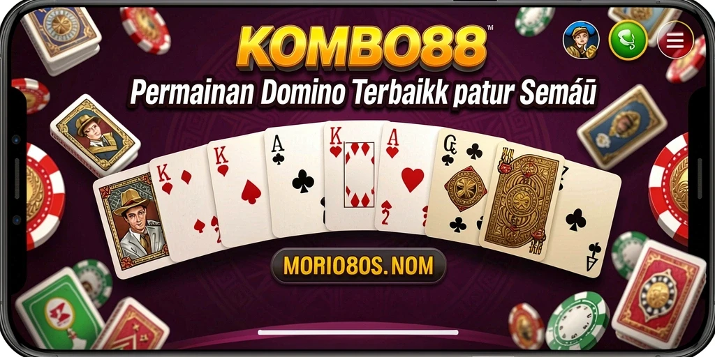 Tangkapan layar gameplay KOMBO88 menampilkan aksi seru permainan Domino.