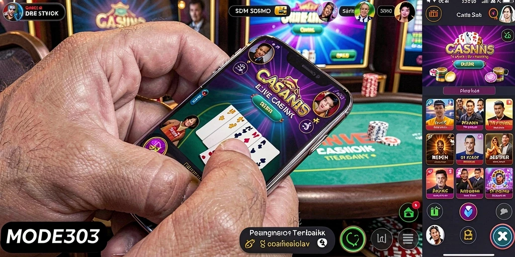 Tampilan gameplay MODE303 yang menegangkan dan interaktif di Live Casino.