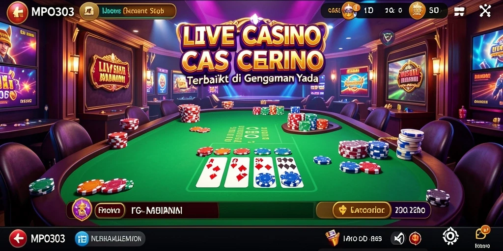 Tampilan gameplay Live Casino yang seru dan interaktif di MPO303.