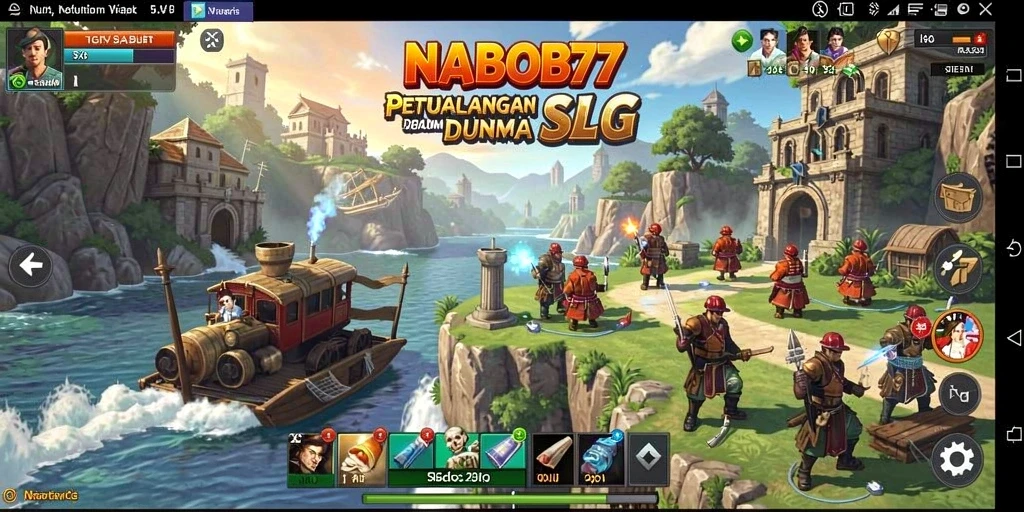 Screenshot game menunjukkan pertempuran strategis yang mendebarkan.