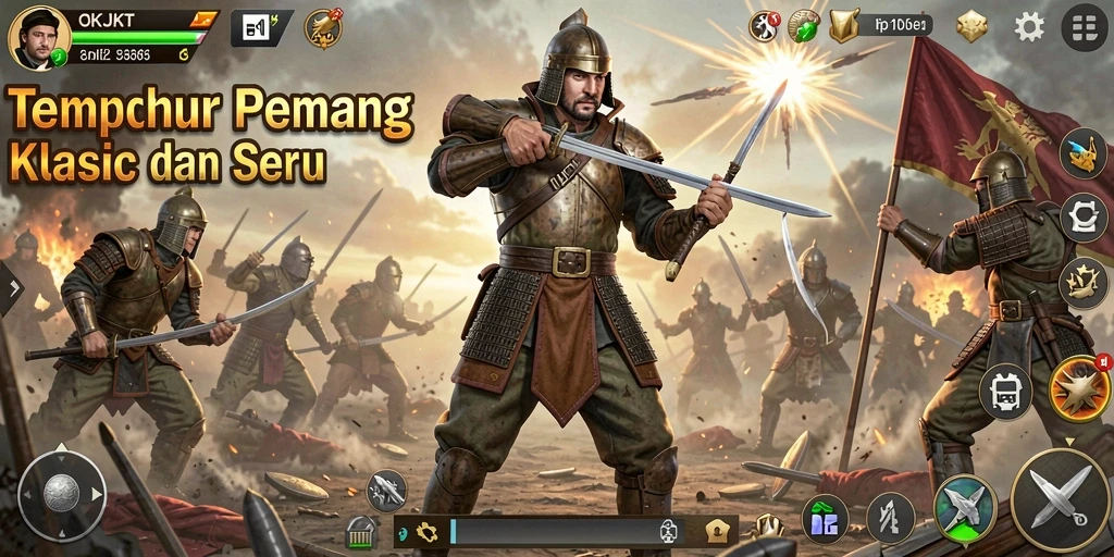 Tangkapan layar menunjukkan aksi pertempuran intens dalam OKJKT.