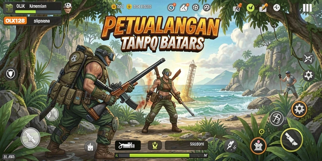Tampilan gameplay seru dari OLX128 dalam petualangan penuh aksi.
