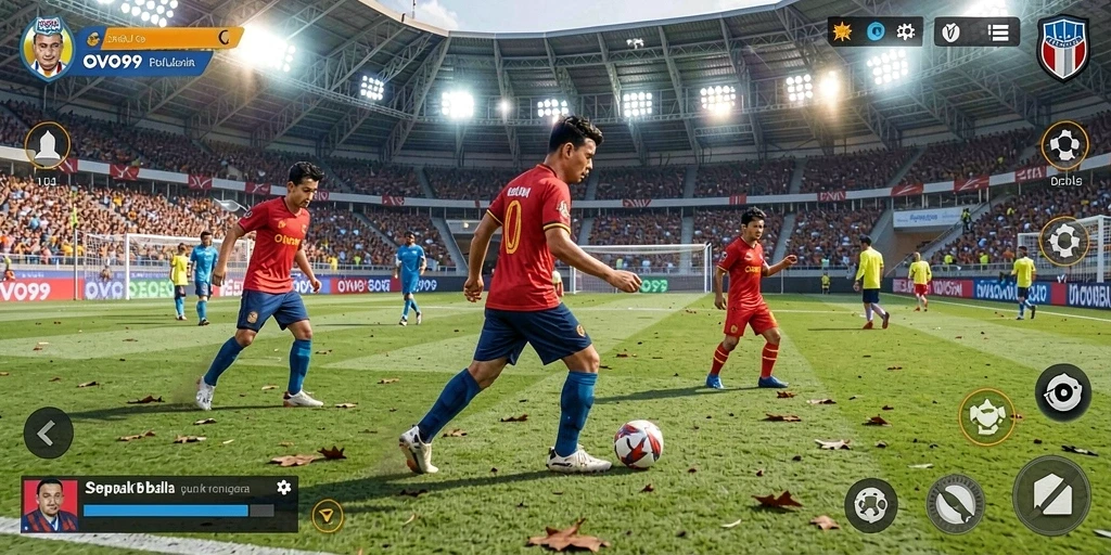 Tampilan gameplay OVO99 yang seru dan mendebarkan di lapangan.
