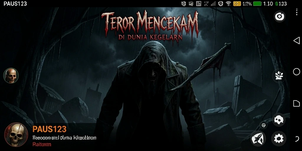 Tampilan menegangkan dari gameplay PAUS123 dengan suasana Horror yang kental.