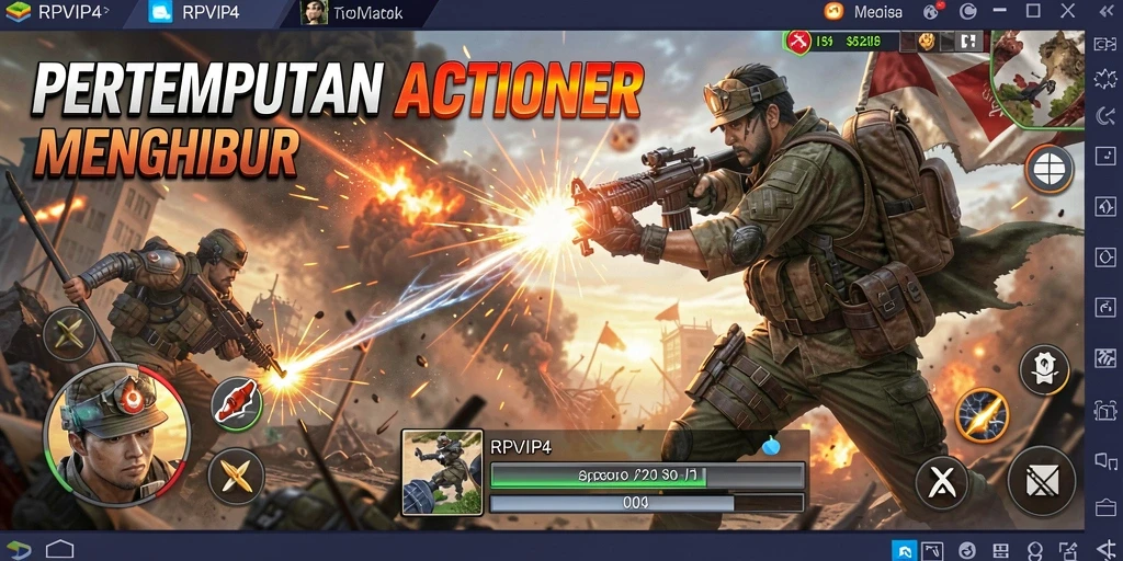 Tampilan gameplay RPVIP4 yang mendebarkan dan penuh aksi.