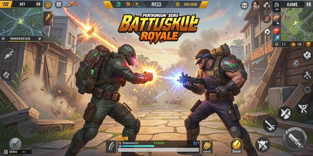 Gameplay seru dalam pertempuran Battle Royale RR33.