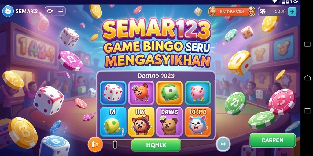 Tampilan gameplay Bingo yang penuh warna dan interaktif