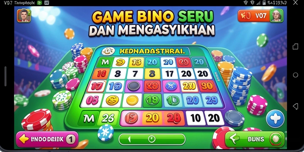 Tangkapan layar gameplay V07 yang menampilkan keseruan permainan Bingo.