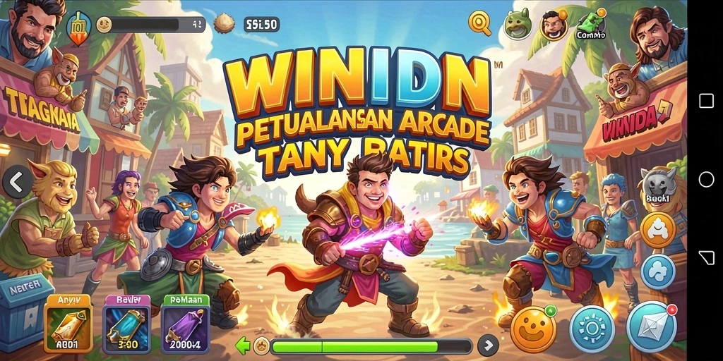 Screenshot gameplay WINIDN menunjukkan aksi seru dalam permainan Arcade.